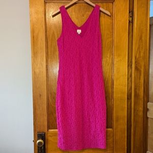 a new day Puckered Knit Midi Dress in Pink | Size Small